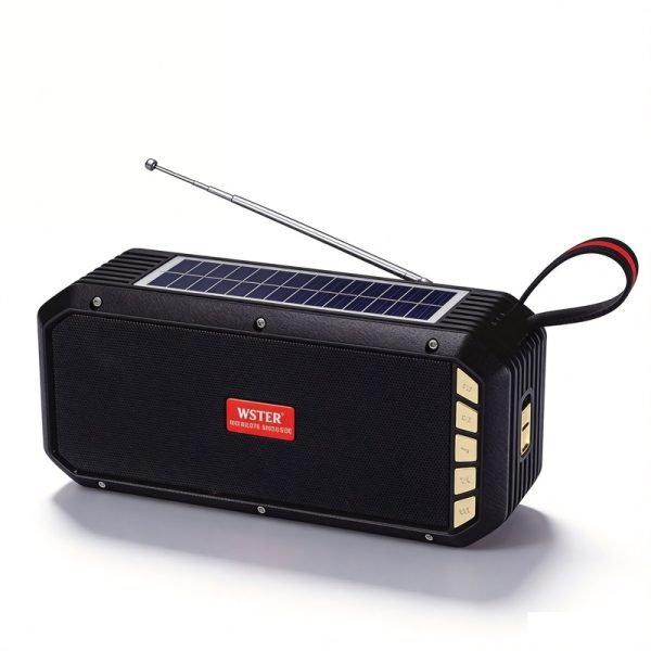 Altavoz Bluetooth con energ&iacute;a solar WS-5390 con linterna de carga solar para exteriores, camping y emergencia