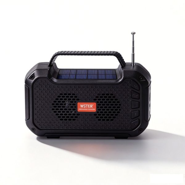Altavoz Bluetooth con energ&iacute;a solar WS-5395 con linterna de carga solar para exteriores, camping y luz de emergencia
