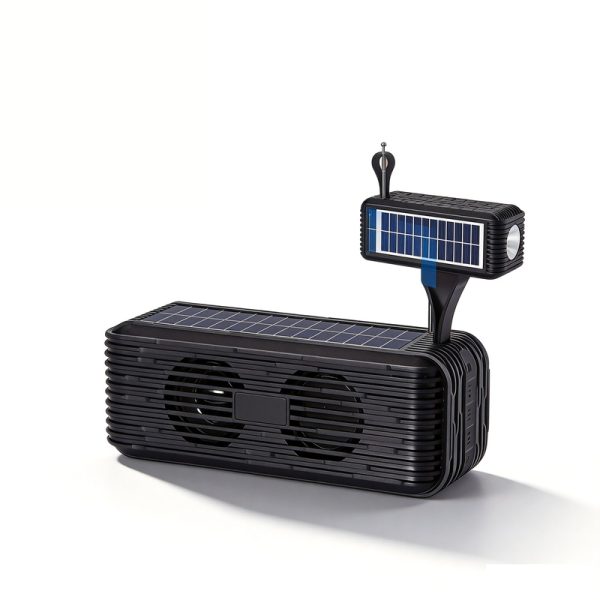 Altavoz Bluetooth con energ&iacute;a solar WS-5382 con linterna de carga solar para exteriores, camping y luz de emergencia