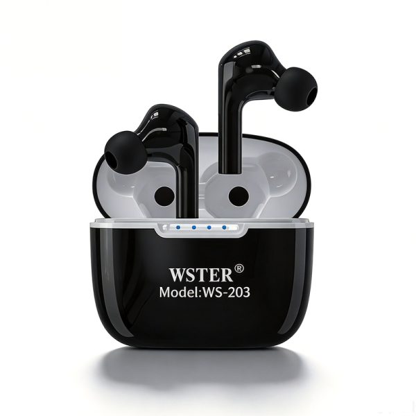 Auriculares Bluetooth TWS WS-203 Verdaderamente Inal&aacute;mbricos con Bluetooth 5.0, Sonido Est&eacute;reo con Estuche de Carga