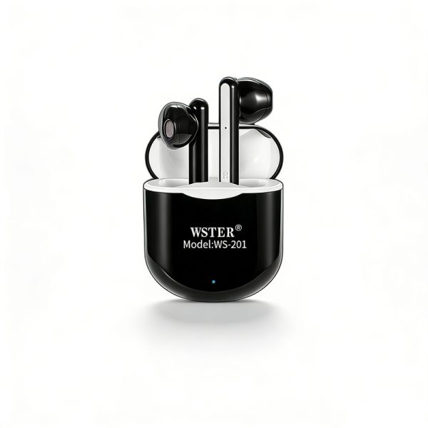 Auriculares Bluetooth TWS True Wireless WS-201 con Bluetooth 5.0, Sonido Est&eacute;reo con Estuche de Carga