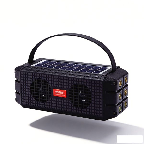 Altavoz Bluetooth con energ&iacute;a solar WS-5391 con linterna de carga solar para exteriores, camping y luz de emergencia